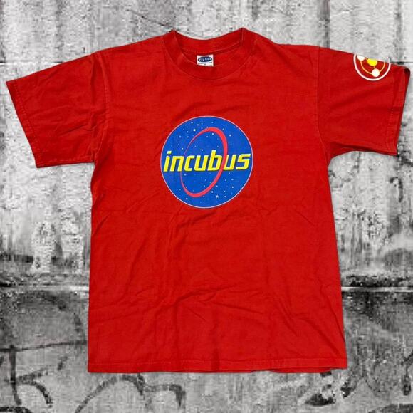 Incubus NASA Logo Tee - Year 2000 Band Tee – M – Red T-Shirt – Vintage Band - Picture 1 of 8
